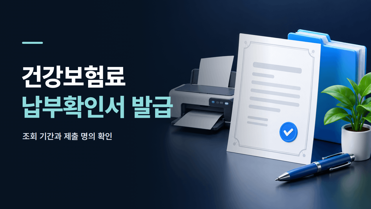 건강보험료 납부확인서 발급 방법 ❘ 조회 기간&middot;피부양자&middot;제출 전 확인