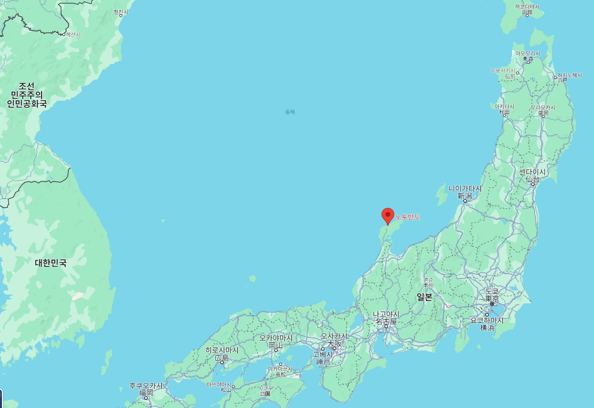 일본 노토반도 위치