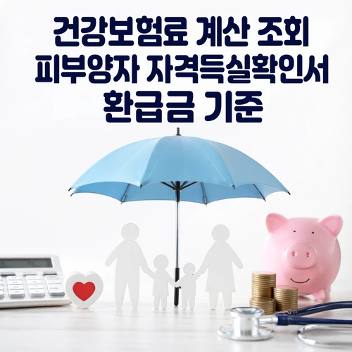 건강보험료 계산&middot;조회&middot;피부양자&middot;자격득실확인서&middot;환급금 기준