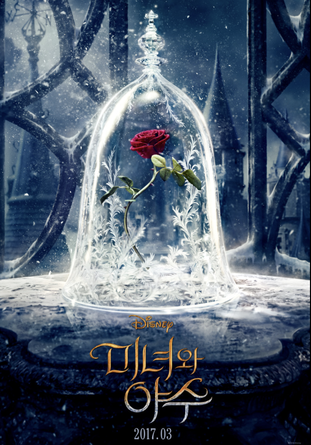 동그란 유리명안에 있는 장미사진