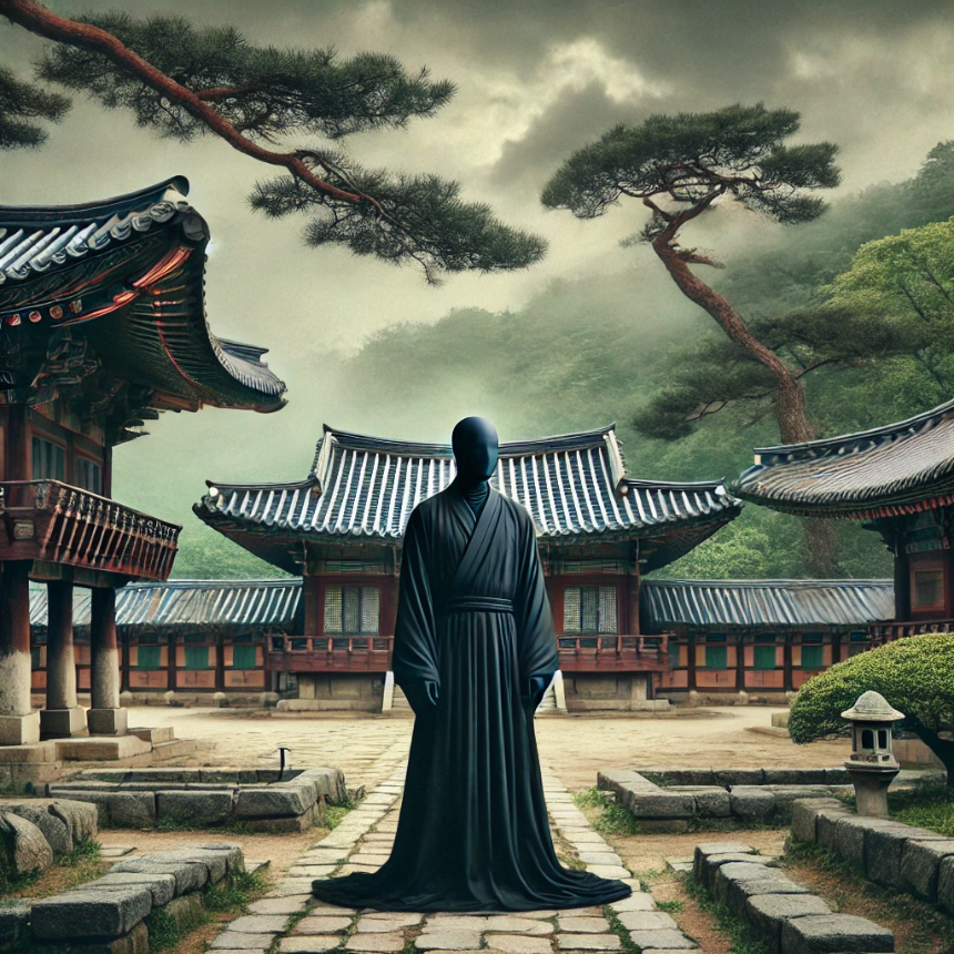 스님이 검은 옷을 입은 꿈