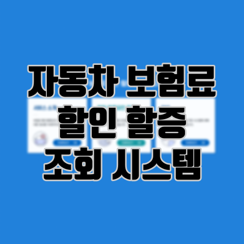 자동차 보험료 할인 할증 조회 시스템으로 보험료 할증 원인 확인