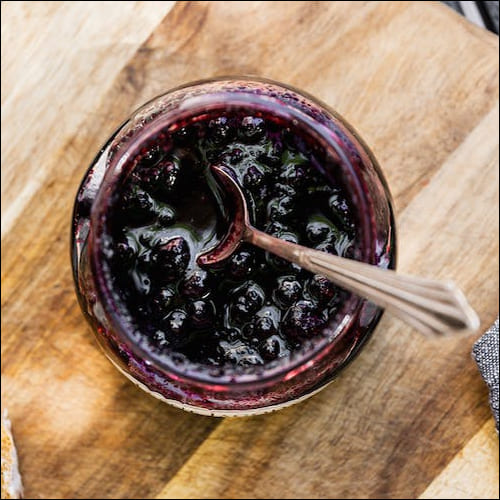 블루베리 콩포트 병