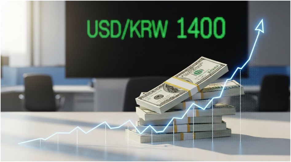 환율 1400원 돌파 이미지