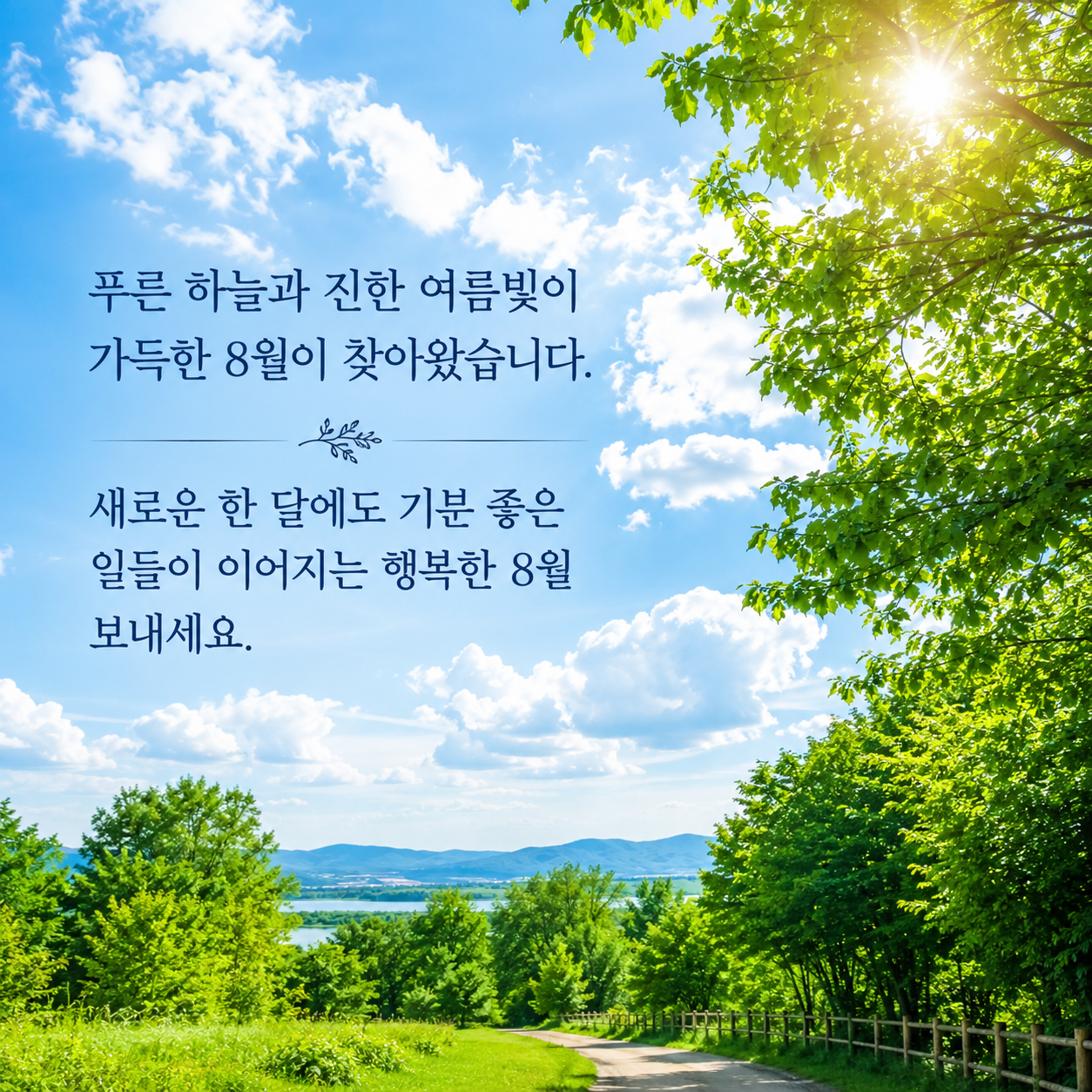 8월 인사말 문구 이미지 모음집