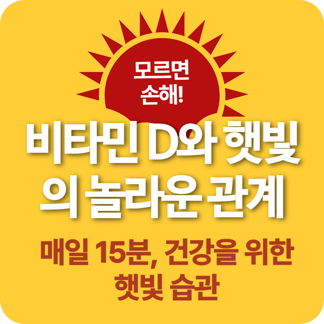 비타민 D와 햇빛의 놀라운 관계