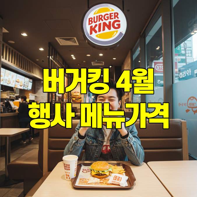 버거킹 4월 행사 메뉴 가격
