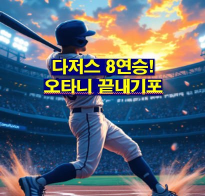 다저스 8연승! 오타니 끝내기포