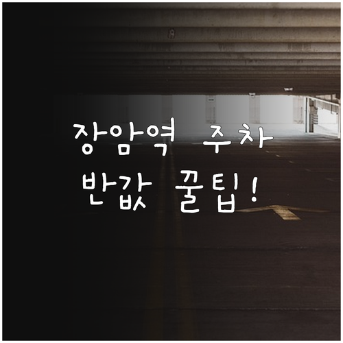 장암역 공영주차장 할인 혜택 및 주변..
