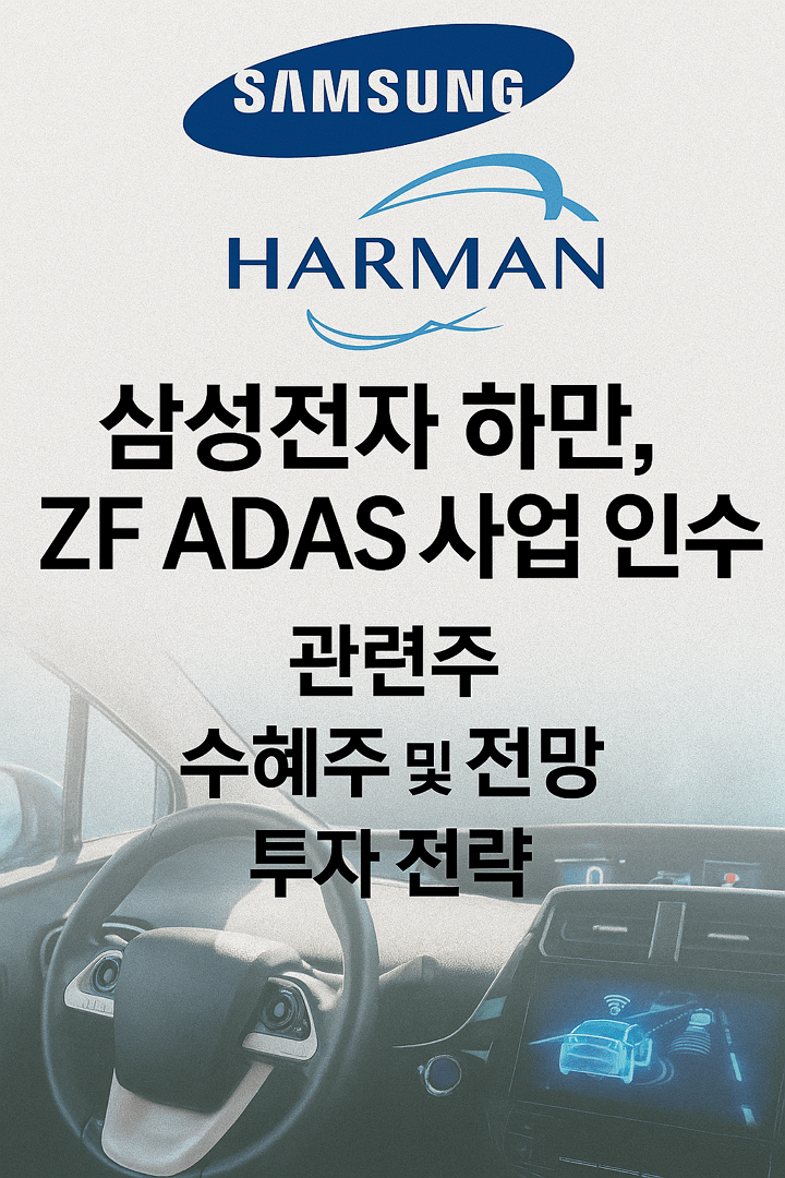 삼성전자 하만, ZF ADAS 사업 인수, 대장주, 관련주, 수혜주 및 전망, 투자 전략