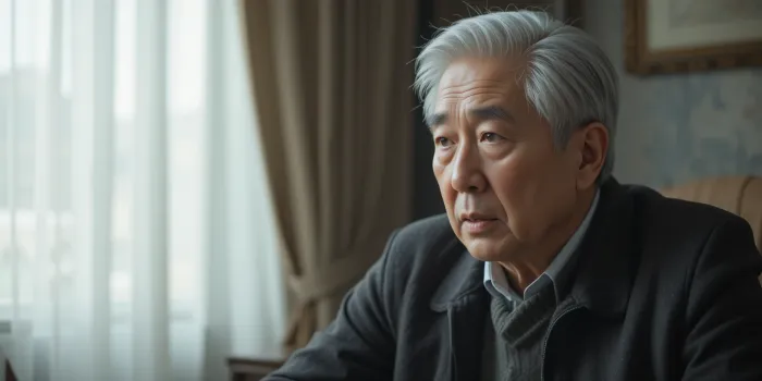 아버지가 이름을 떠올리지 못해 걱정하는 아들의 모습