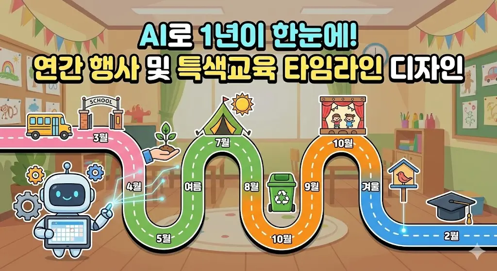 연간 행사 및 특색교육 타임라인 디자인