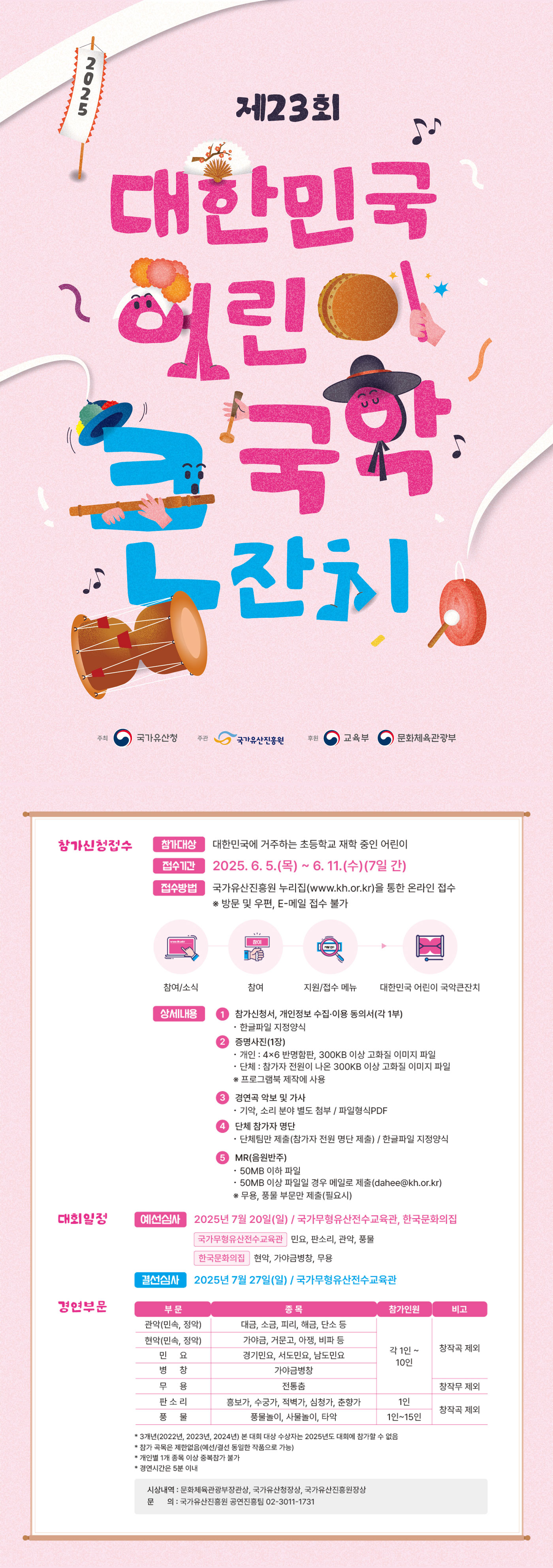 2025 대한민국 어린이 국악큰잔치 참가신청