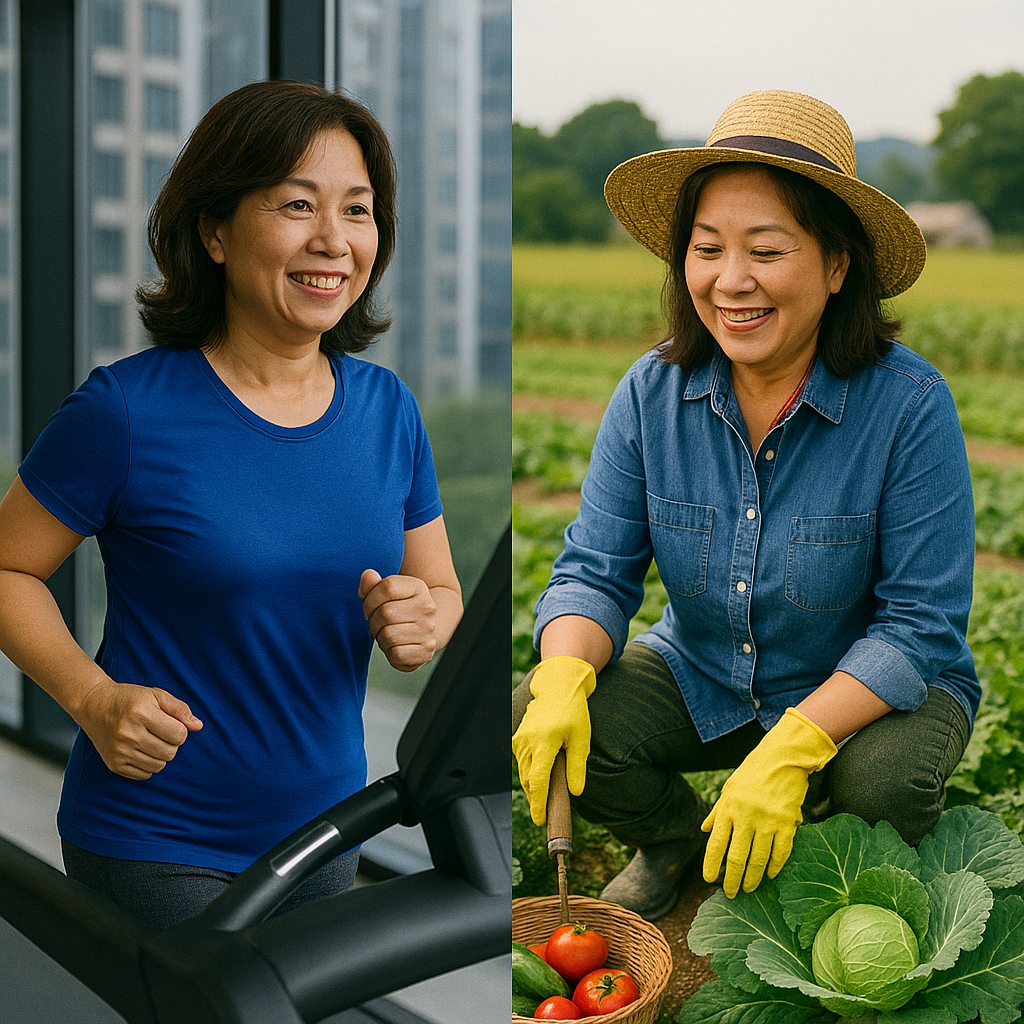 도시와 농촌 여성의 생활모습