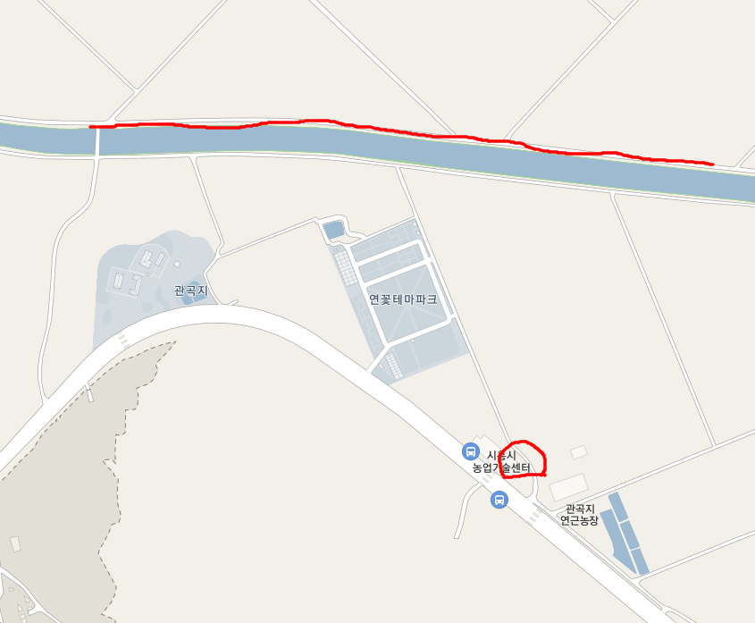 관곡지 주변 주차할만한 곳