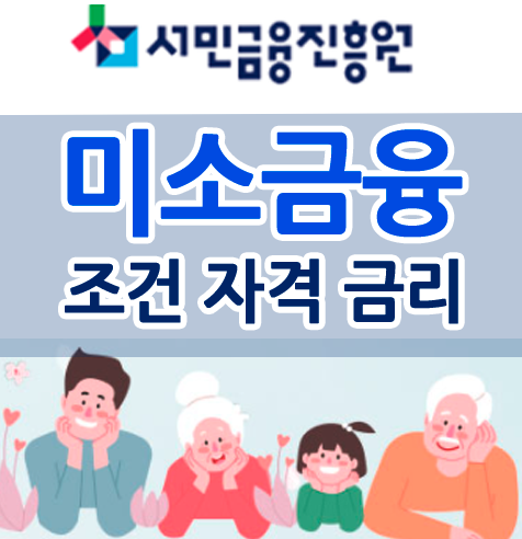 미소금융대출 자격 금리 소개 이미지