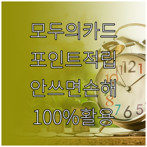 현명한 소비를 위한 모두의카드 포인트..