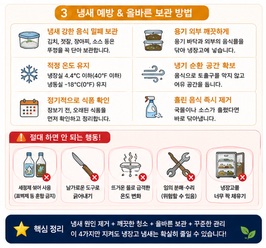 냄새 예방 & 올바른 보관 방법