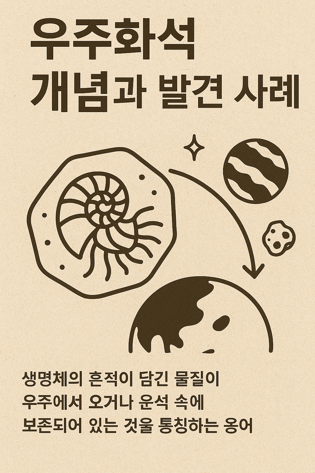 우주화석 개념과 발견사례