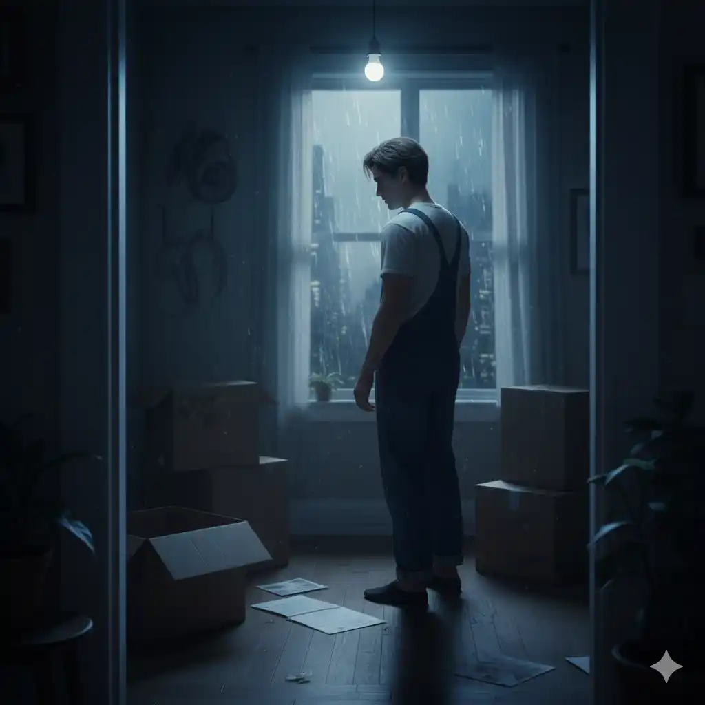 계약갱신청구권이 거부 당해 홀로 집안에서 우울한 청년