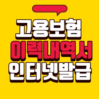 고용보험 피보험자격 이력내역서