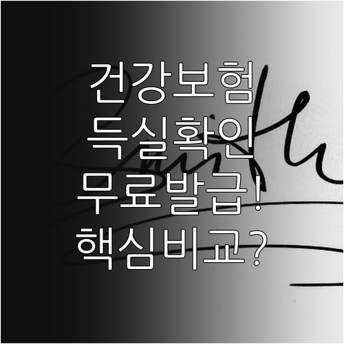 건강보험 자격득실 확인서 무료 발급 ..