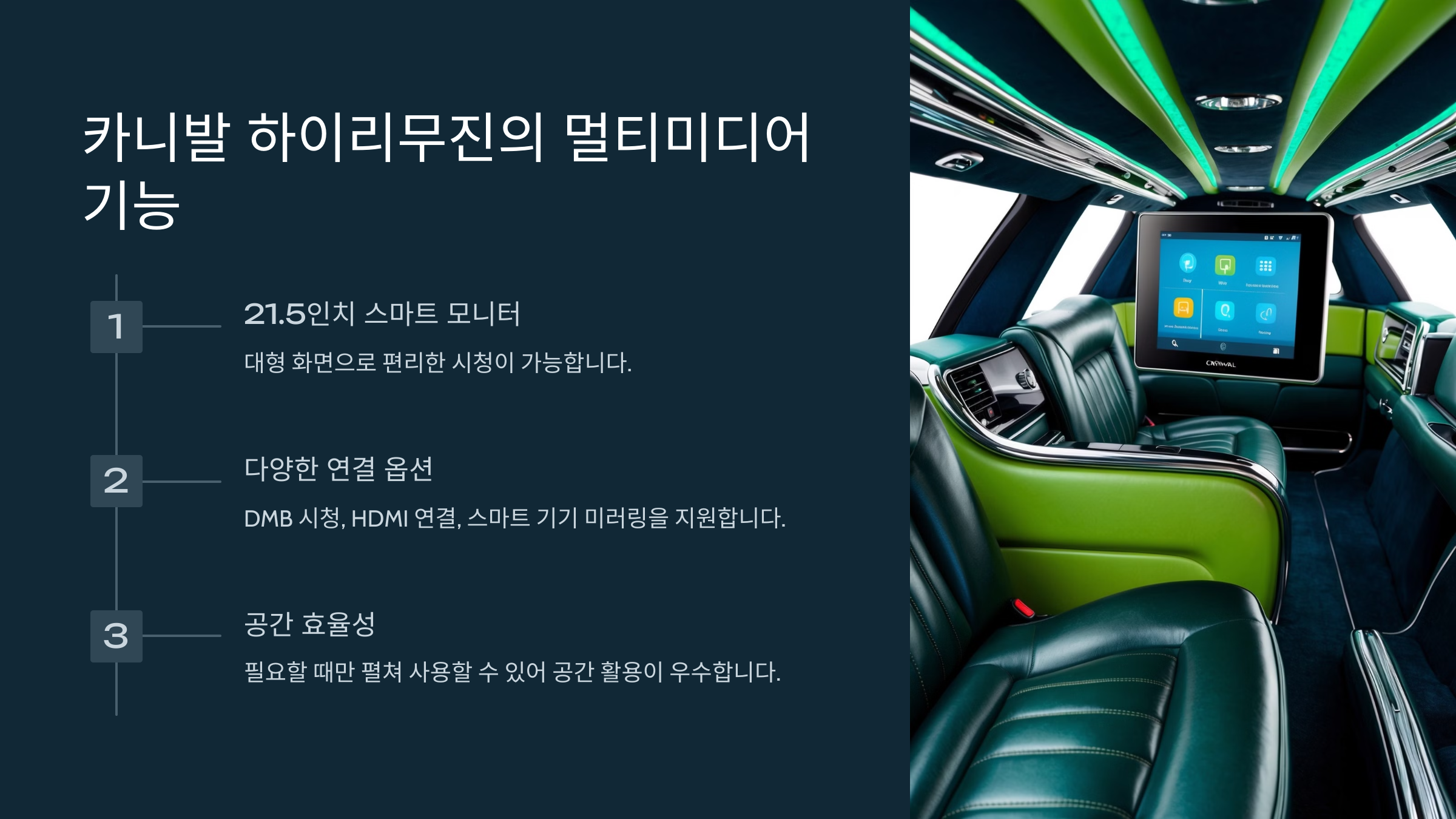 카니발 하이리무진의 멀티미디어 기능