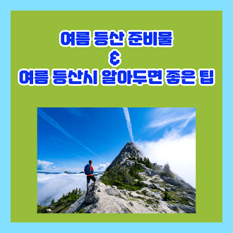 여름 등산 준비물 및 여름 등산시 알아두면 좋은 팁
