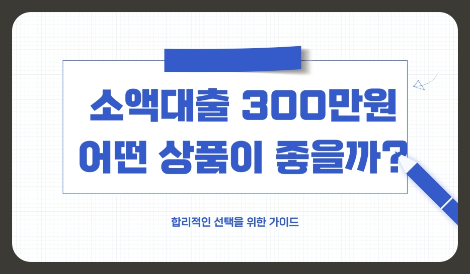 소액대출 300만원 당일 비대면 온라인 가능한 은행은?