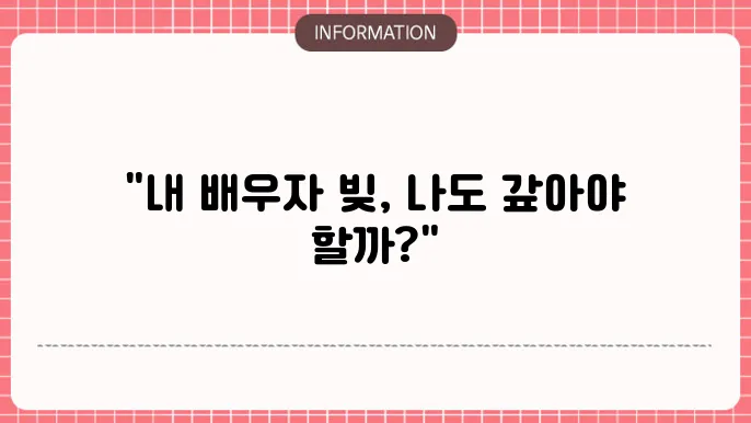 배우자 채무변제 의무