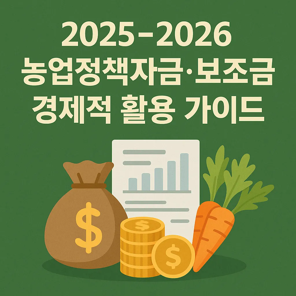 농업경제학 : 2025~2026 농업정책자금·보조금 활용 가이드