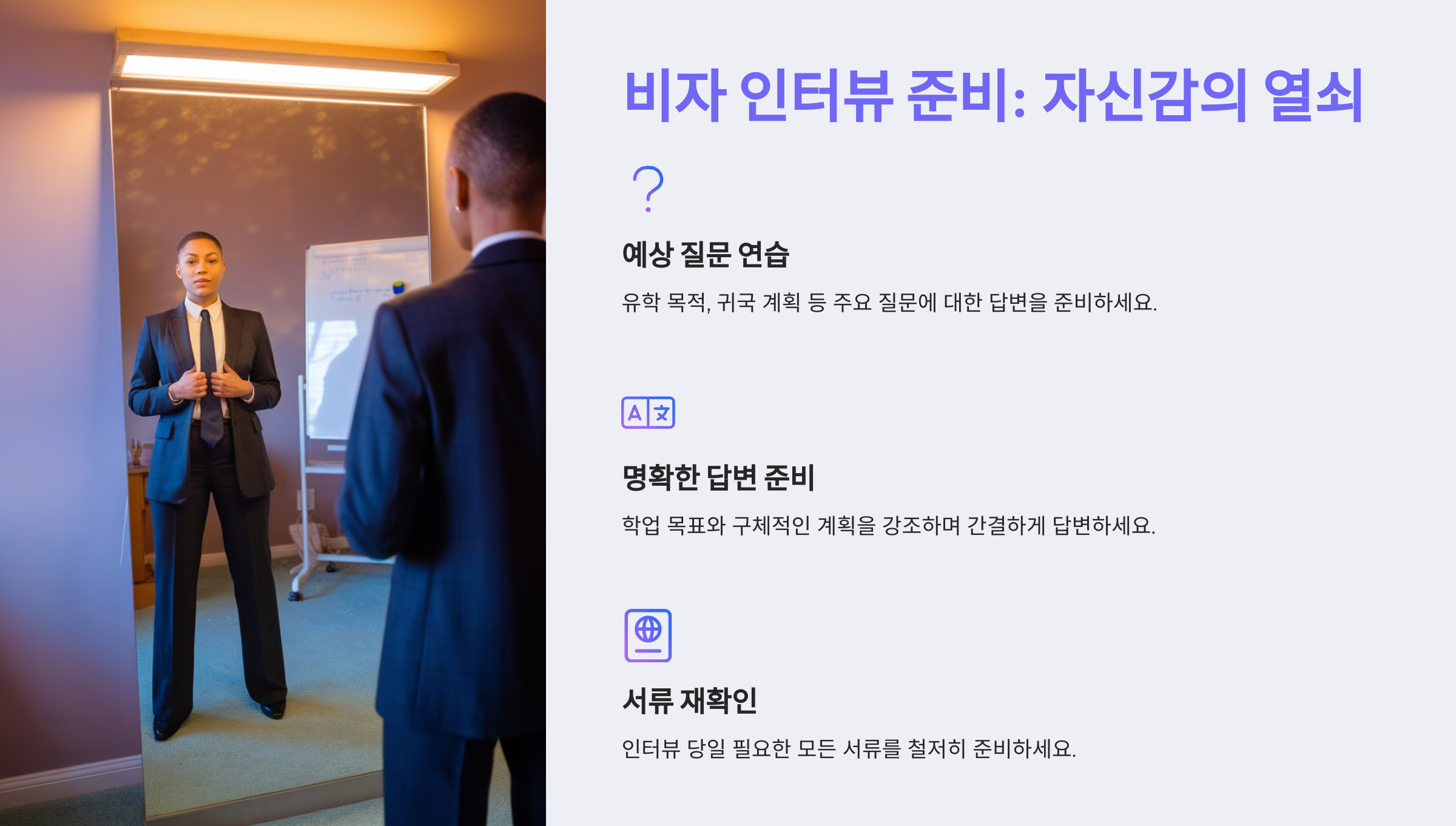 비자 인터뷰 준비하기