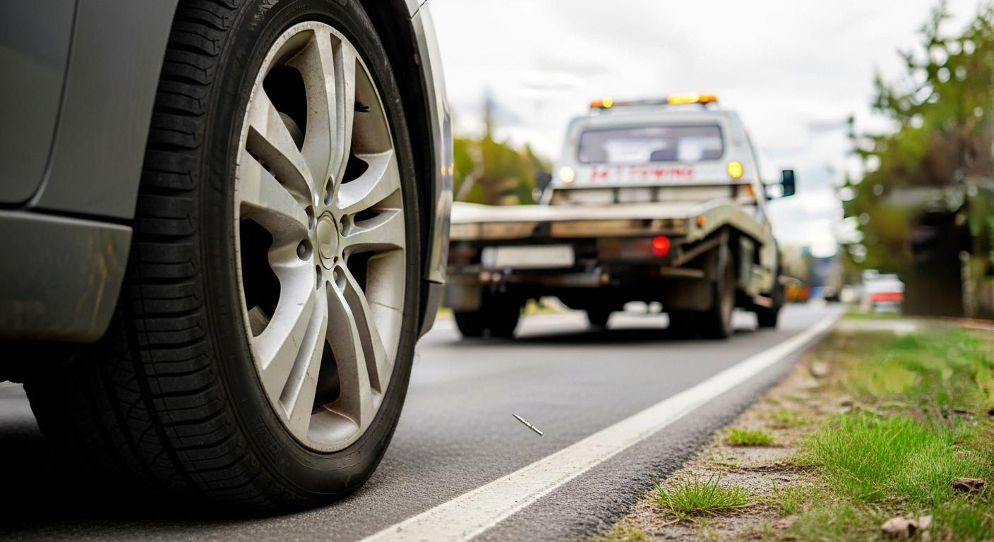 자동차 타이어 펑크 보험 견인