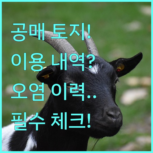 온비드 공매 토지 이용 내역 확인법 ..