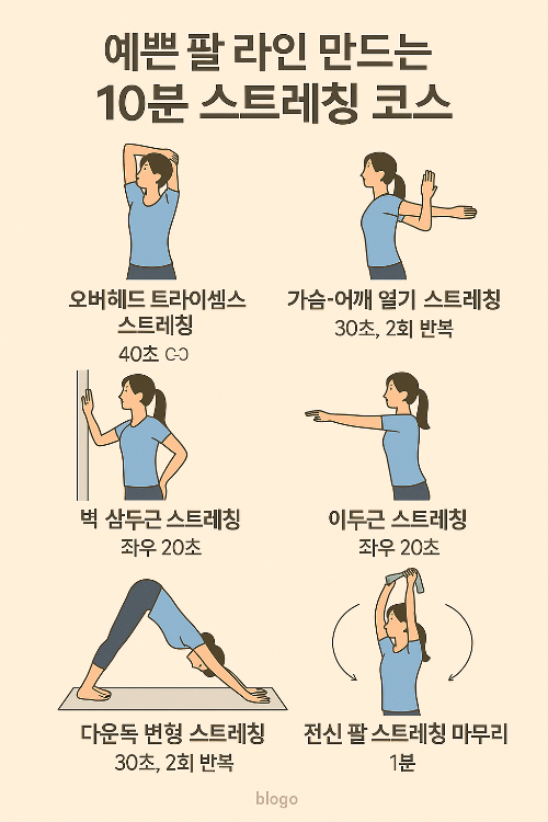 예쁜 팔 라인 만드는 10분 스트레칭 루틴