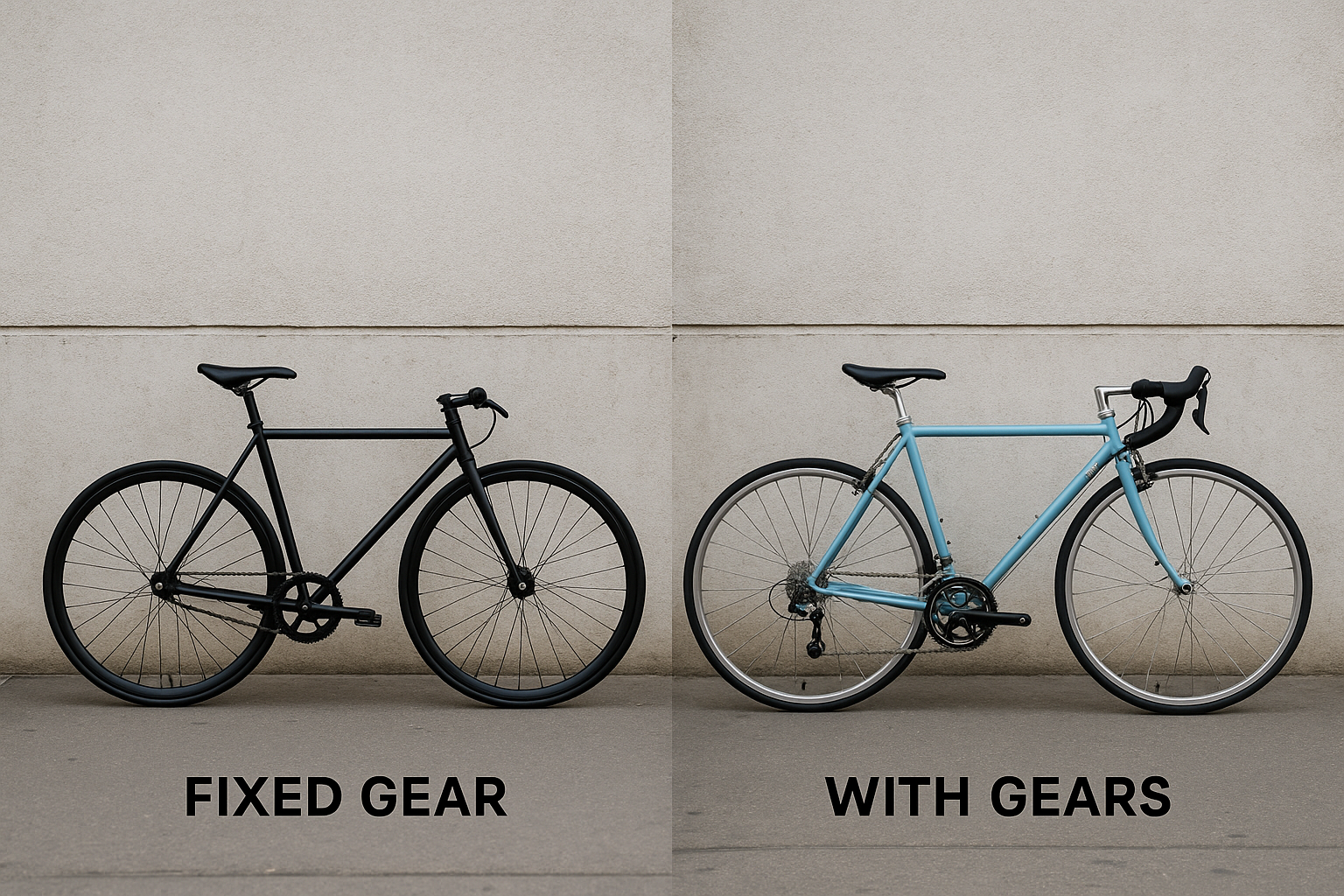 브레이크 없는 픽시, 브레이크 있는 픽시