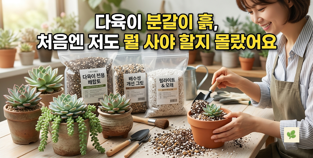 다육이 분갈이 흙, 처음엔 저도 뭘 사야 할지 몰랐어요