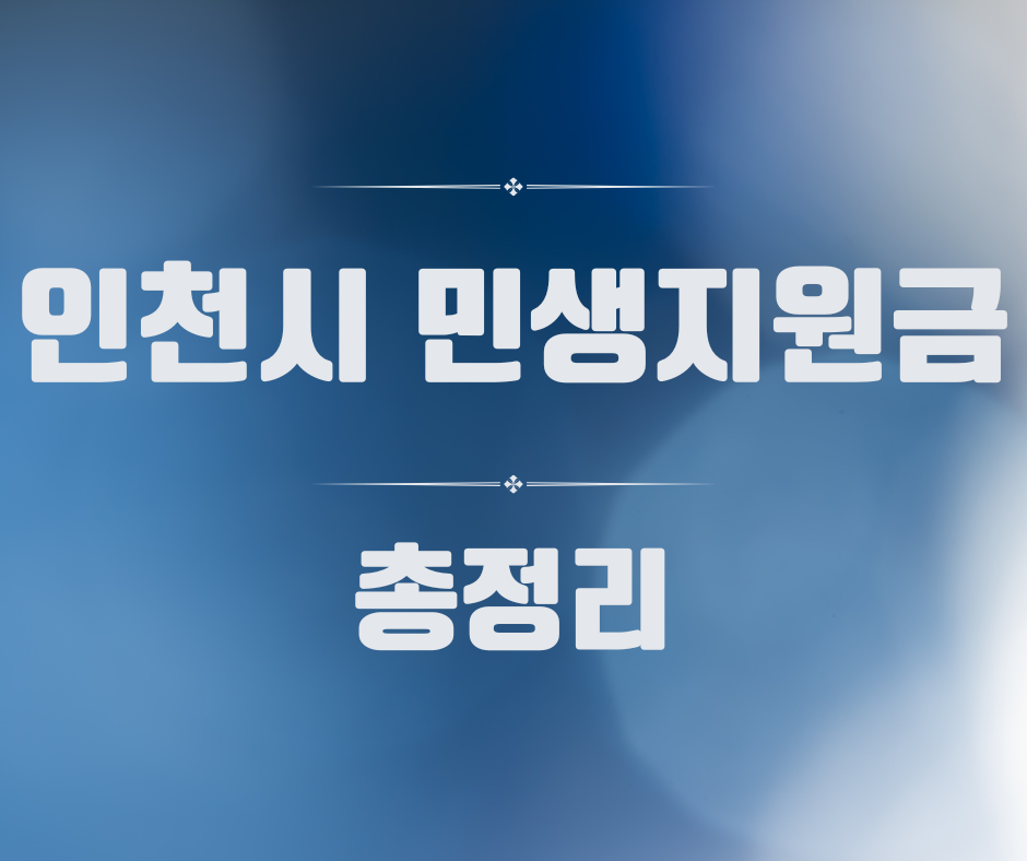 인천이음카드 민생지원금