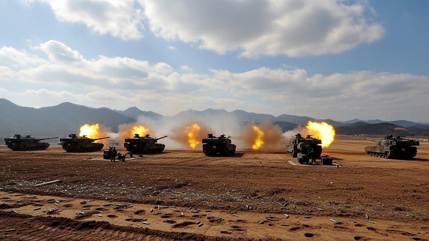 승진훈련장 화력시범훈련