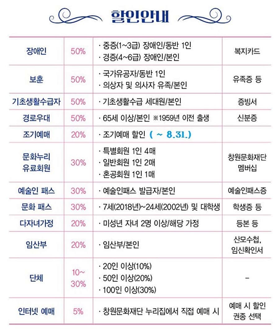 진해 별밤 콘서트 티켓 할인