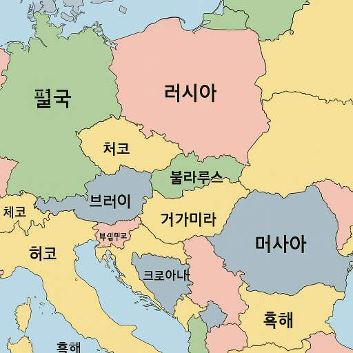 동유럽 지도 한글판 보기