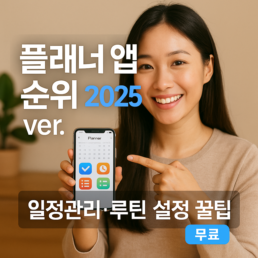 플래너 앱 순위 2025 ver. 일정관리&middot;루틴 설정 꿀팁