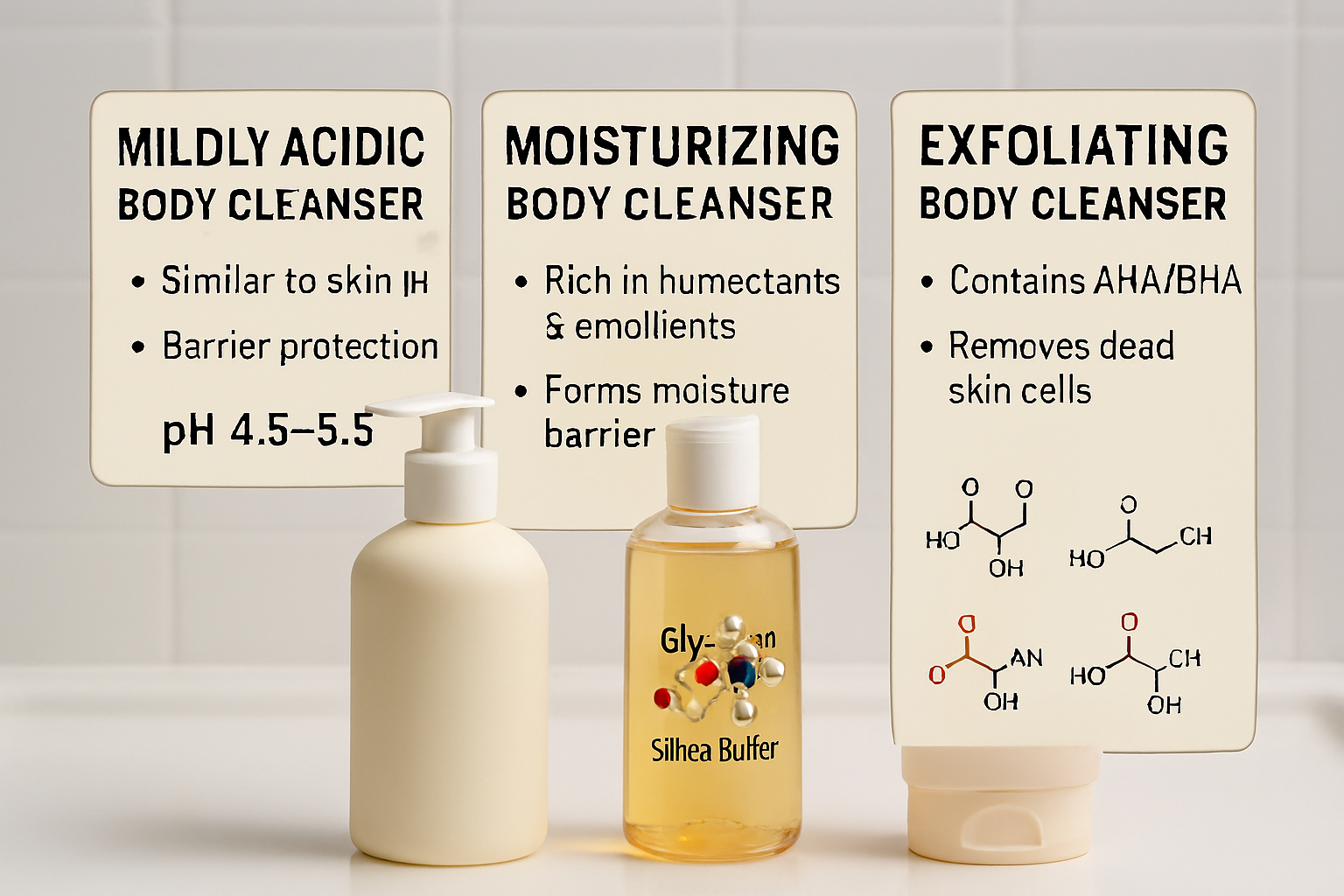 바디 클렌저 종류별 성분 비교
