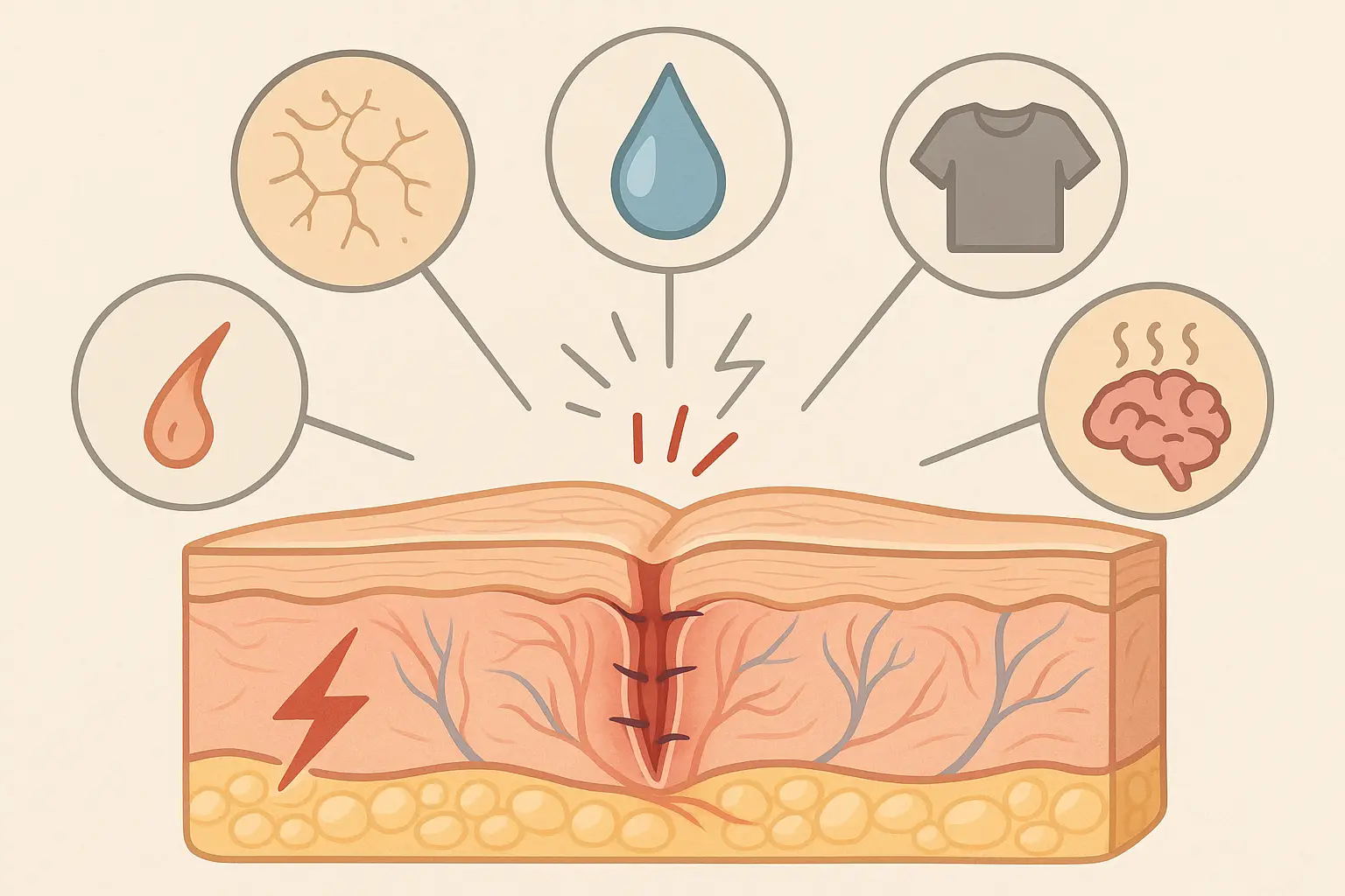 수술 부위를 긁게 만드는 원인들