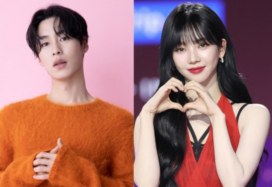 배우 이재욱(왼쪽)과 카리나