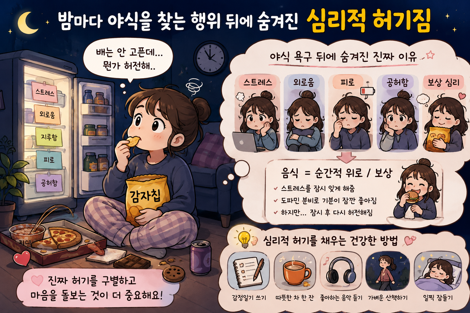 야식과 심리적 허기짐