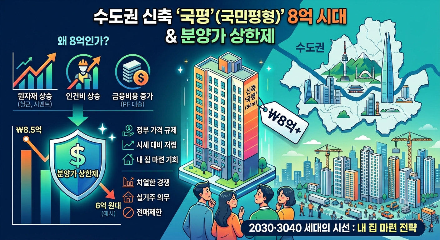 수도권 신축 &lsquo;국평(국민평형)&rsquo; 8억 시대 &amp; 분양가 상한제