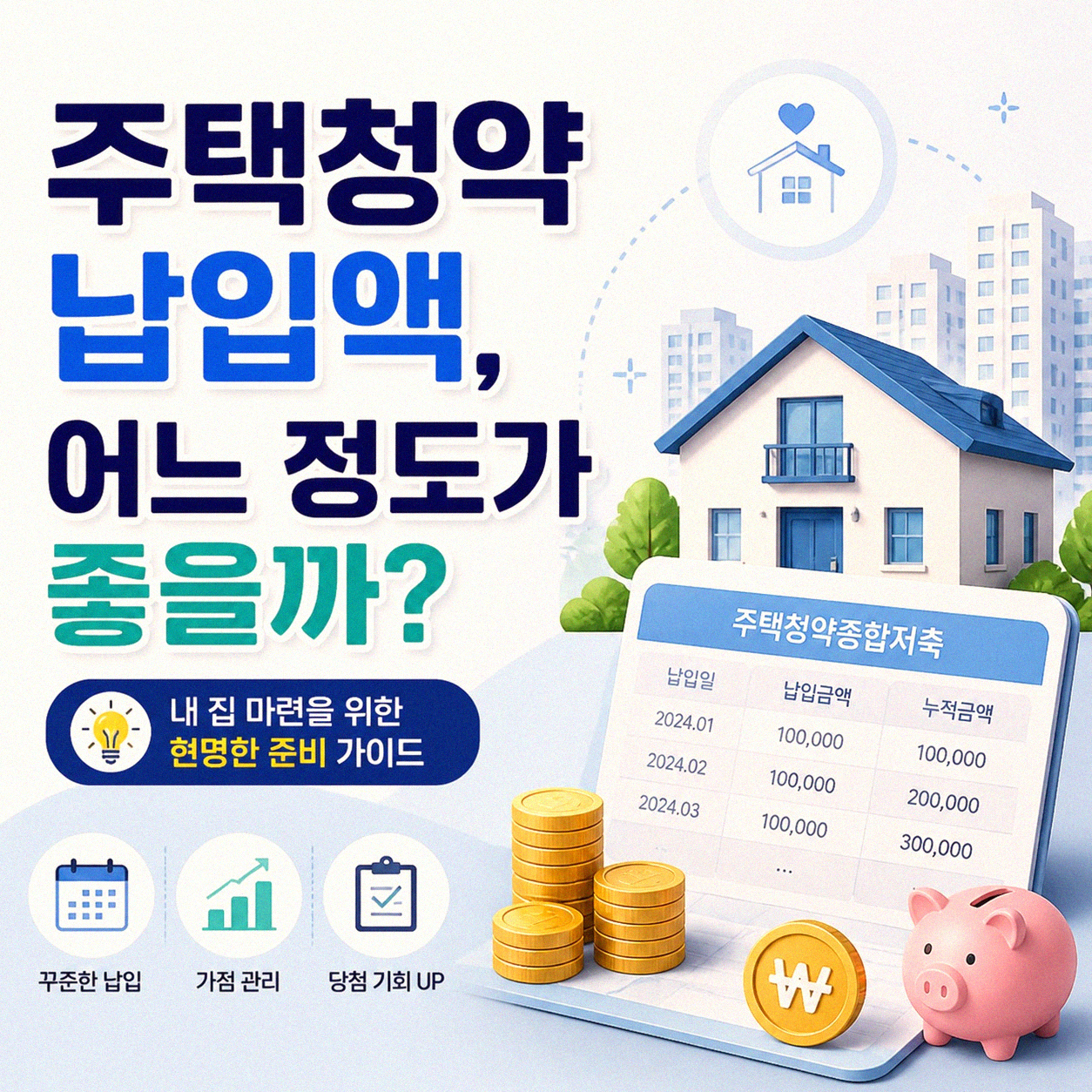주택청약 월 납입액 얼마나 넣어야 유리할까
