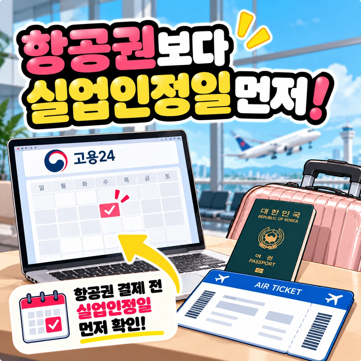 실업급여_항공권결제전_실업인정일확인