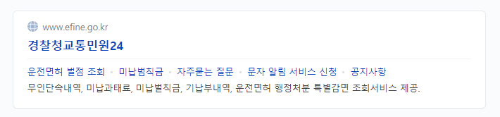 신호위반 차량번호로 과태료조회